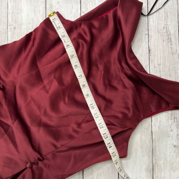 Jessica Mcclintock burgundy floor length gown 6 - Picture 4 of 8